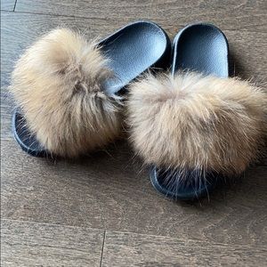 Real mink fur slippers!